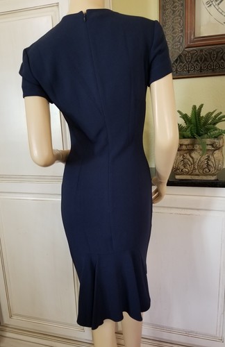 STELLA MCCARTNEY ANASTASIA STRETCH-CREPE DRESS DARK BLUE *UK 6 *US 2 *IT38 NWT - Picture 5 of 12