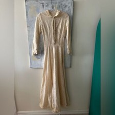 Vintage Lace Covered Button up Dress