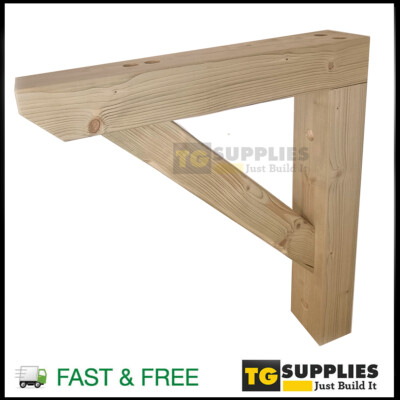 Single Premium Heavy Duty ELITE Timber Wooden Porch Gallows Brackets ...