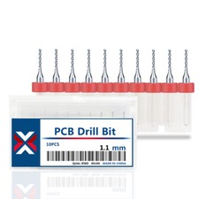 Image of 10PCS Tungsten Steel Carbide PCB CNC Micro Twist Drill Bits 1.1-2.05mm 1/8 Shank