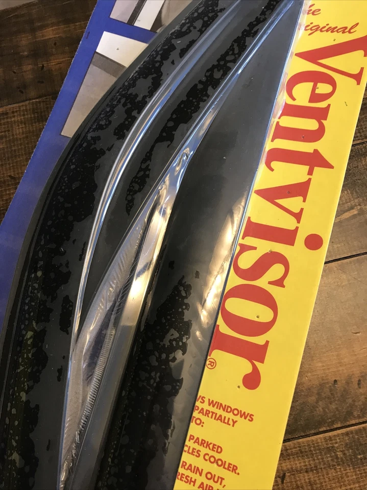 Rain Guards 2Pc Window Vent Visor Shade For Chevy GMC Tahoe Cadillac NOS Black - Image 3 of 4