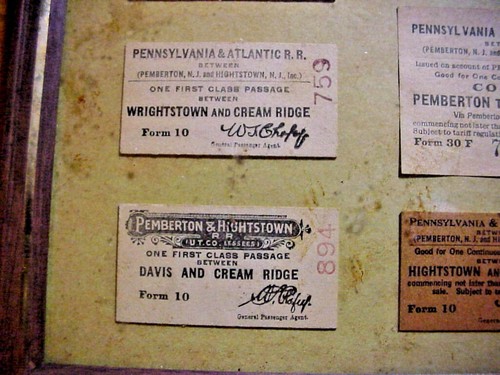 PEMERTON & HIGHTSTOWN RR & PENNSYLVANIA & ATLANTIC RR Tickets & PHOTO Framed - Picture 3 of 8