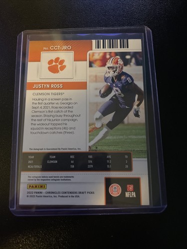 JUSTYN ROSS CLEMSON ROOKIE AUTO PRIZM DRAFT PICKS /149 CHIEFS - Picture 2 of 2