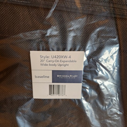 Briggs & Riley Baseline 20" Carry On Expandable Wide-body Suitcase U420XW-4 Blac - Picture 2 of 4