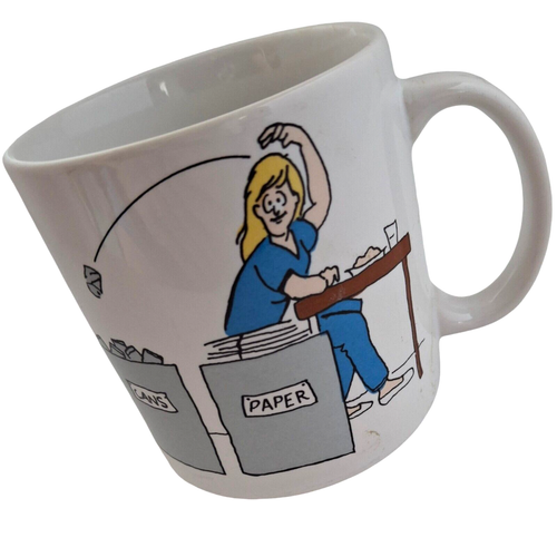 Vintage 90s Clean Air Clean Water Recycle Mug Environmental Cup Bill Dana - 第 1/10 張圖片