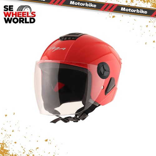 Genuine vega aster dx smooth gloss finish open face helmet with clear visor - Picture 29 of 40