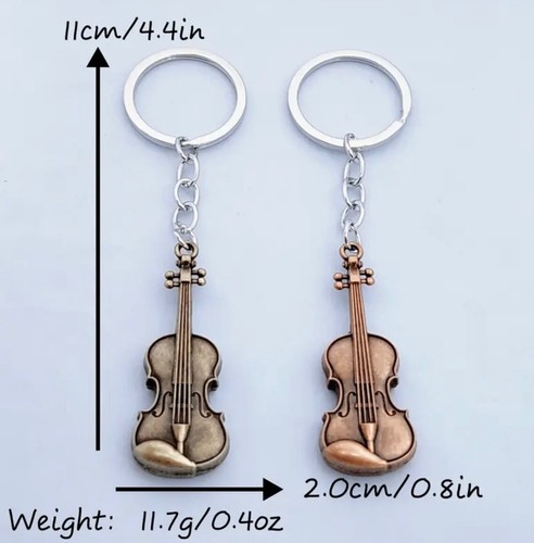 Portachiavi Violino - Colori Bronzo | Idea Regalo per Amanti della Musica - Foto 5 di 5