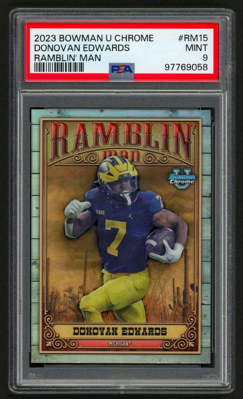 Donovan Edwards trading card