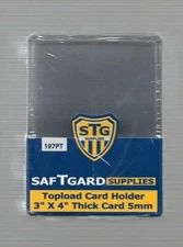 10 THICK CARD 5 MM TOP LOAD CARD HOLDERS 197 PT MEMORABILIA GAME USED free shp