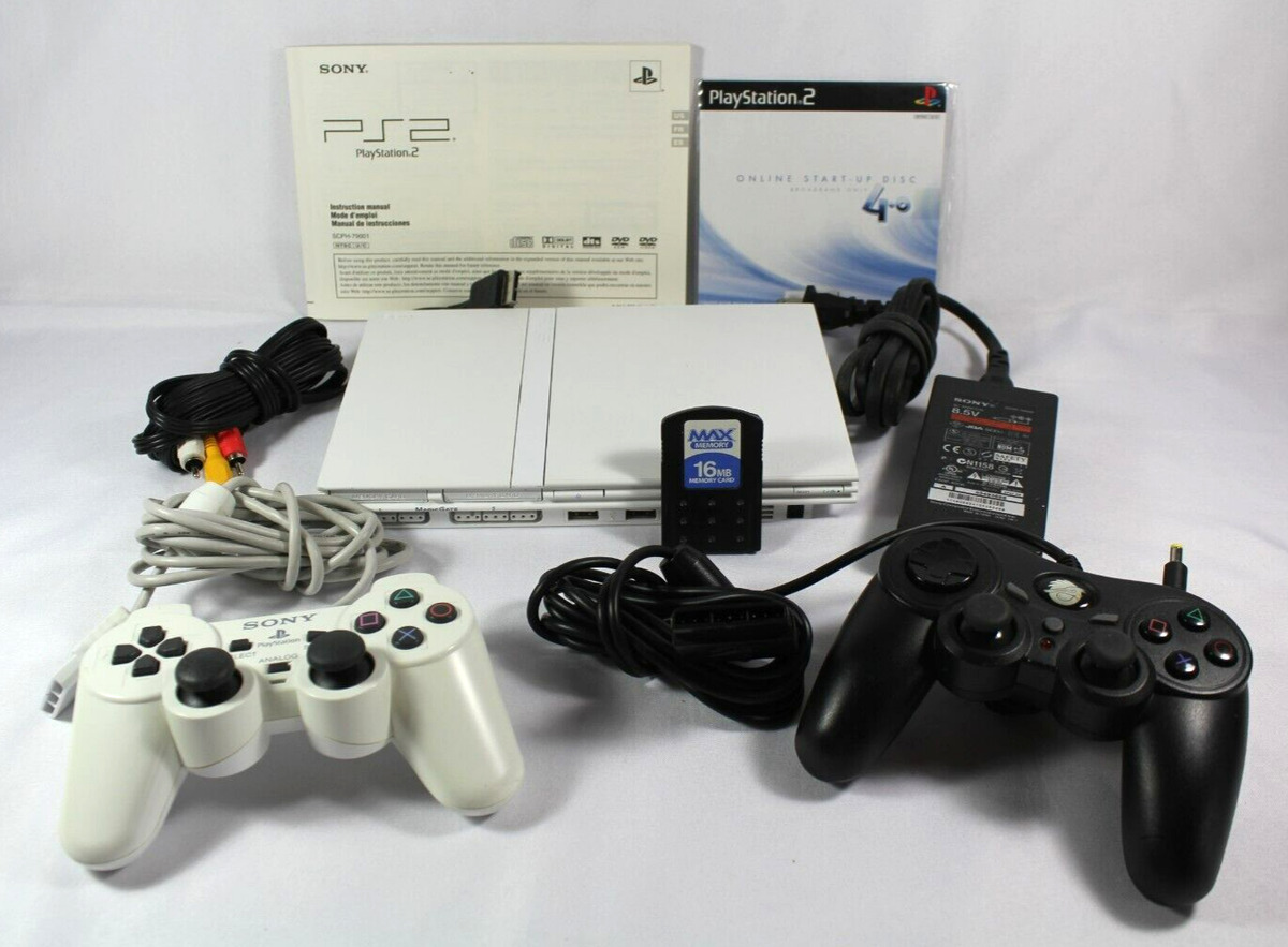 OEM Sony PS2 SLIM Video Game System Gaming Bundle Console Set