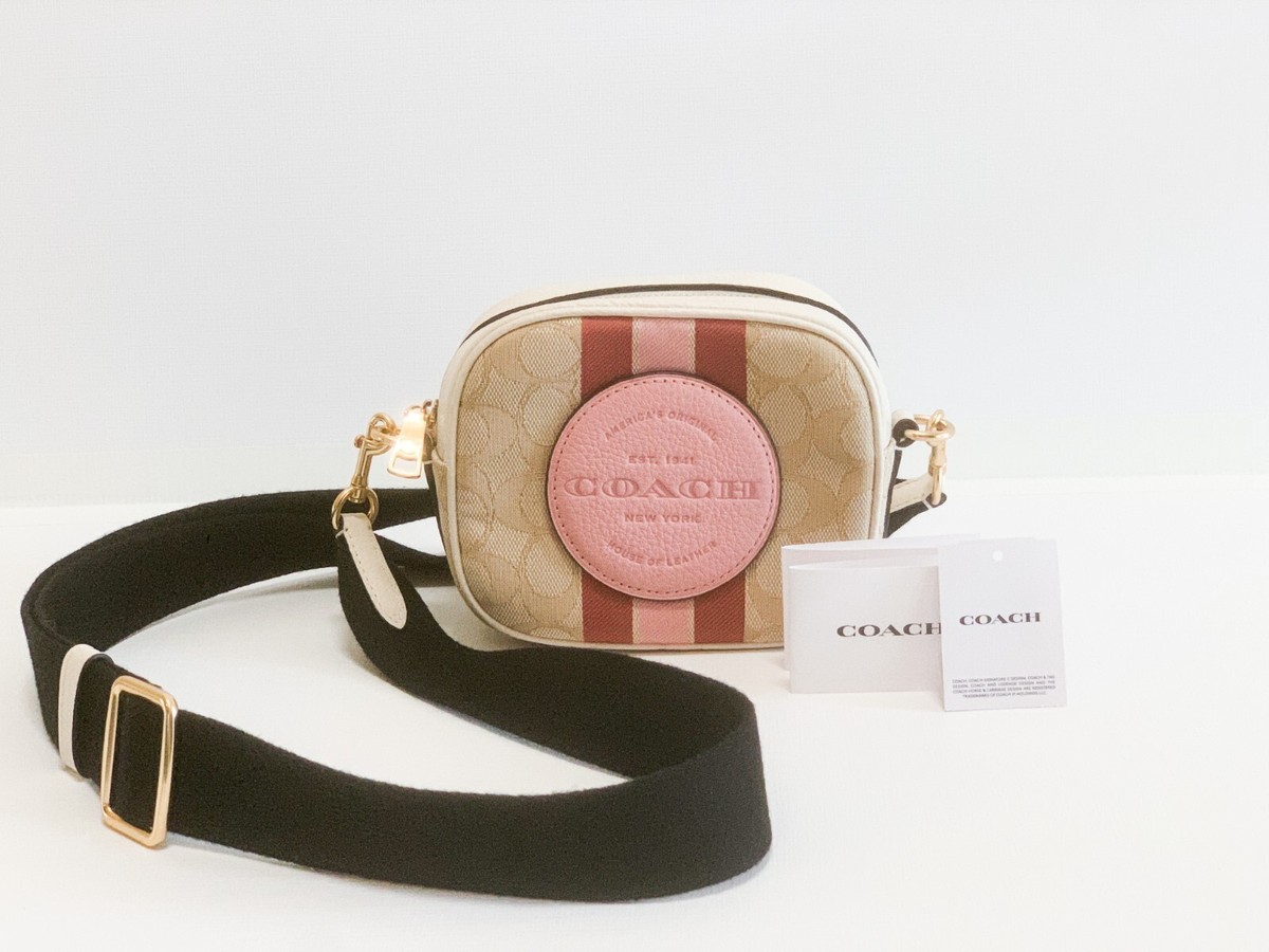【未使用品級】Coach コーチ DEMPSEY CAMERA BAG Coach Mini Dempsey Camera Bag In Signature Jacquard With