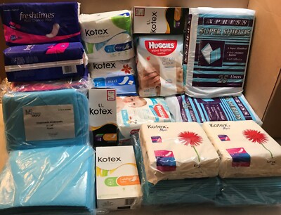 Liners/Maxi Pads/Wipes/Underpads 16 Packs 770pc Kotex Xpress Freshtimes Huggies 