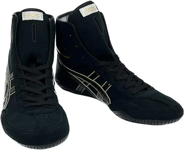 Zapatos de Boxeo de Lucha ASICS PRIME ATACK Negro Dorado Nuevos - Imagen 3 de 4
