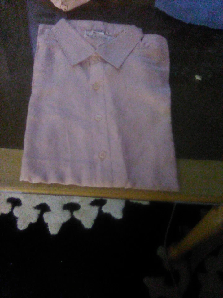 PC "PROVING GROUND" ¡RECONOCIDO!  CAMISA DE VESTIR HOMBRE 100% SEDA BEIGE Foto 2 de 4