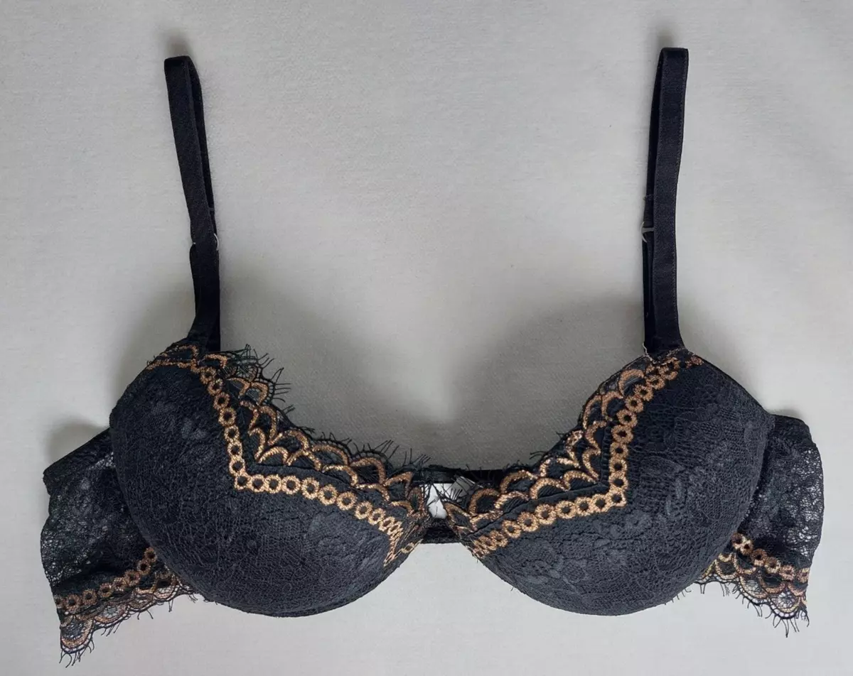 NEW Intimissimi My Golden Touch Bra Model Bellissima Black&Gold36B (UK)/80B  (EU)