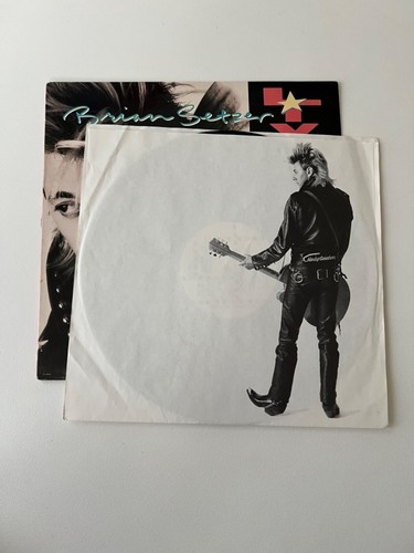 Brian Setzer Live Nude Guitars LP 1988 EMI E1-46963 Original Inner Sleeve EX - Picture 4 of 9
