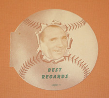 Scarce 1940's HARRY HEILMANN Detroit Tigers baseball Altes Beer Advertising Card