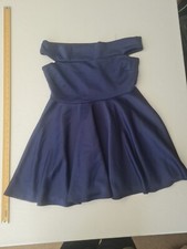 Ladies Dress Boohoo Size 16 Sleeveless Blue 689