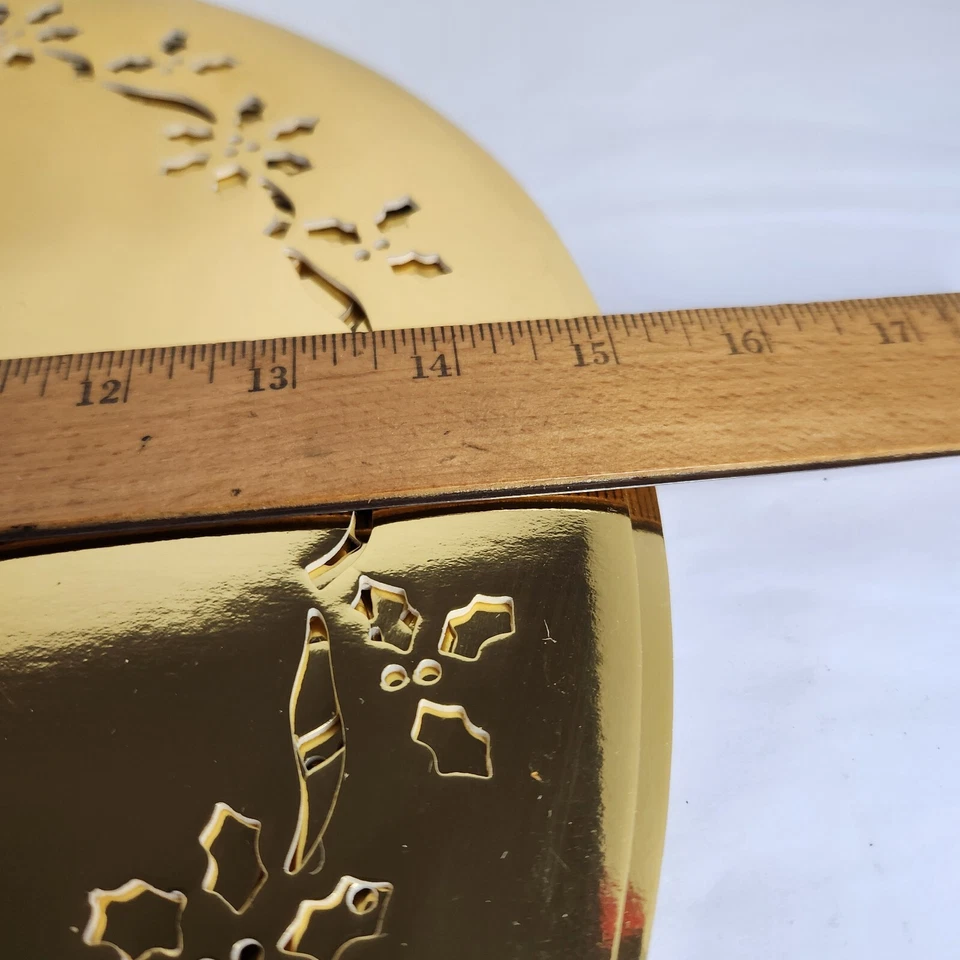 Праздничные коврики 6 круглых золотых пластиковых с вырезом пуантесетта для прогулок - Изображение 4 из 4