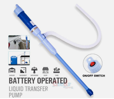 Battery Powered Electric Fuel Transfer Siphon Pump Gas Oil Water Liquid 2.2 GPM