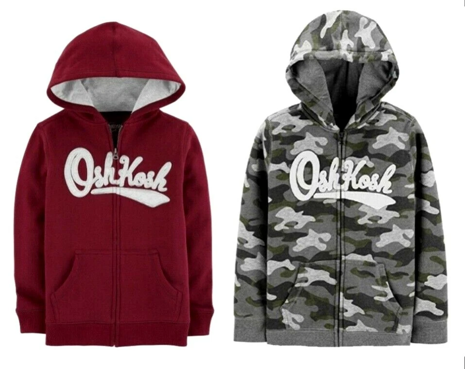 Sudadera con Capucha OshKosh B'gosh Niño Logo Heritage Cremallera Completa Nueva con Etiquetas Talla 6 Camuflada Foto 2 de 4
