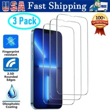 3X Tempered Glass Screen Protector For iPhone 15 14 13 12 11 Pro Max XS XR 8 LOT