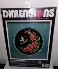 Dimensions Counted Cross Stitch Kit Hummingbird & Hibiscus #3716 New Sealed