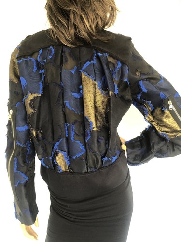 Dorothee Schumacher $ 1.220 neu mit Etikett! Gr. 1 S luxuriöse Liebe Mixed Media Blazer Jacke - Bild 8 von 10