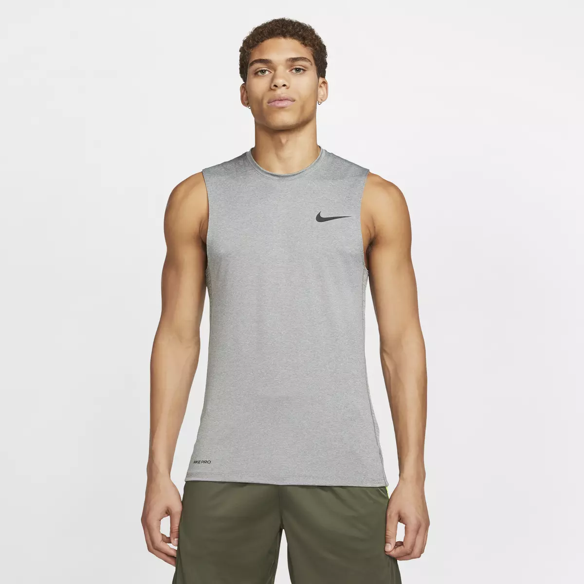 Nike men's pro store sleeveless fitted top
