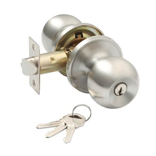 Ikonic Brushed Nickel Ruby Entrance Set 3 x C4 Style Keys Included ...
