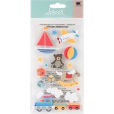 TOUCH OF JOLEE'S DIMENSIONAL STICKER - BABY TOYS - Train, Plain, Teddy Bear