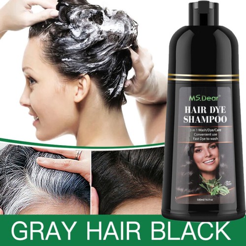 500ml Hair Dye Shampoo Natural Herbal Permanent Instant Dye Hair Color Shampoo - Picture 13 of 66