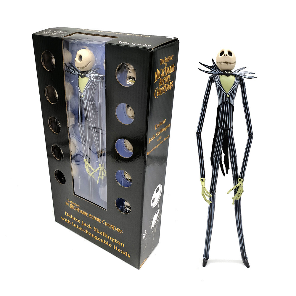 Nueva figura de acción Pesadilla antes de Navidad Jack Skellington 12 cabezas de calavera