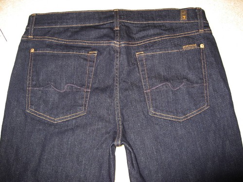 NWT 7 FOR ALL MANKIND Gwenevere Cropped Midrise Skinny Jeans Size 32 Rinse Blue - Picture 6 of 12