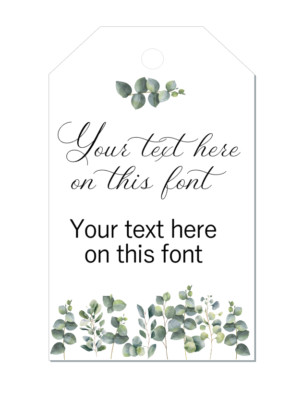 Personalisierte Geschenkanhänger, Eukalyptus, Grünzeug, Gastgeschenk Hochzeit, Danke