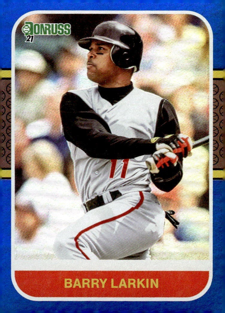 2021 Donruss #215 Barry Larkin Holo Blue