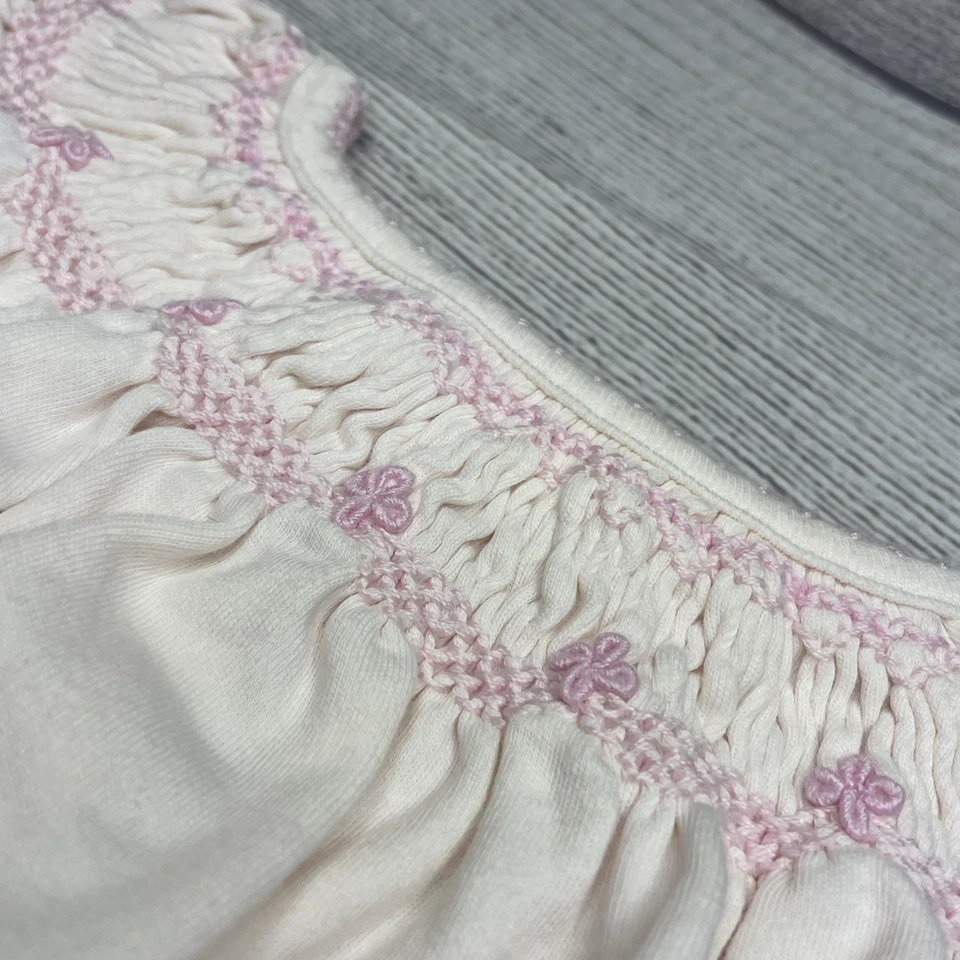 Платье для новорожденного Kissy Kissy Preemie светло-розовое с вышитыми цветами на кнопке - Изображение 2 из 4