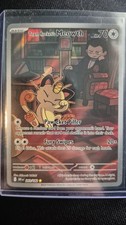 Pokemon TCG Team Rocket's Meowth 203/182 Sv10 Illustration Rare Holo