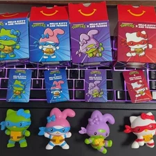 2025 Teenage Mutant Ninja Turtles Hello Kitty Happy Meal Toys 1-11 Set Brand New