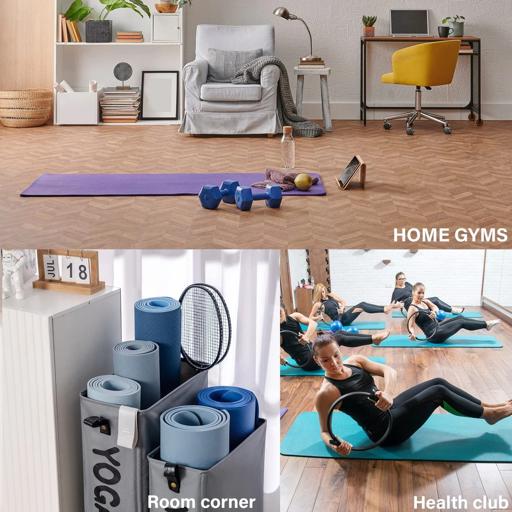 22-inch Yoga Mat & Foam Roller Storage Rack for Home Gym Organization 22-inch Yoga Mat & Foam Roller Storage Rack for Home Gym Organization