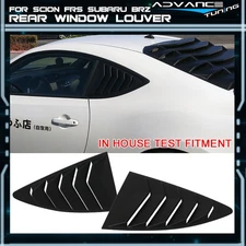 Fits 13-20 Scion FRS BRZ Toyota 86 Unpainted Side Quarter Window Louver ABS
