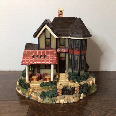 Vintage Dale Tiffany Cozy Corner Cafe Stained Glass Holiday Village