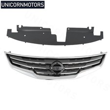 For 2010 2011 2012 Nissan Altima Sedan Front Bumper Grille Chrome Wblack Insert For 2010 2011 2012 Nissan Altima Sedan Front Bumper Grille Chrome Wblack Insert
