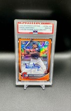 Topps Bowman Chrome 2025 Angel Martinez PSA 10 On-Card Auto Cleveland Guardians