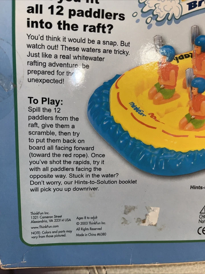 Raging Rapids Brainteaser Puzzle NEW SEALED Ages 8+ ThinkFun Fast Ship Challenge - Image 3 of 4