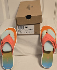Clarks Cloudsteppers Leather Thong Sandals Ra...