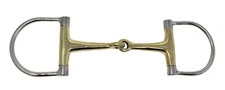 Horse English Western 5-1/2" Mouth D-Ring Snaffle Brass Horse Bit  35552C