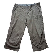 Kuhl Capri Pants Women 14 Gray Cotton Nylon Blend Hiking Outdoors