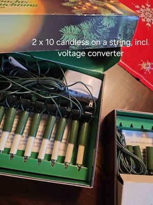 2 Hellum Top Candle Light Sets Indoor - 110V Converter Incl.  - Made In Germany 