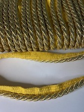 SET: 5 m Paspelschnur Gold D:7 mm Metallic Gedreht Seil Dekor Borte Kissen